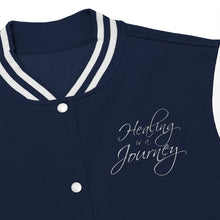 Load image into Gallery viewer, Healing is a Journey (White) Women's Varsity Jacket