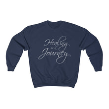 Load image into Gallery viewer, Healing is a Journey (White Lettering) Unisex Heavy Blend™ Crewneck Sweatshirt