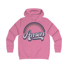 Load image into Gallery viewer, Amen (Purple) Girlie College Hoodie