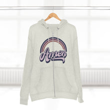 Load image into Gallery viewer, Amen (purple)Unisex Premium Full Zip Hoodie
