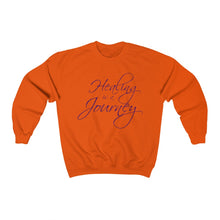 Load image into Gallery viewer, Healing is a Journey (Purple Lettering) Unisex Heavy Blend™ Crewneck Sweatshirt