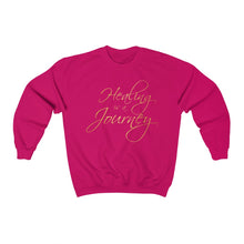Load image into Gallery viewer, Healing is a Journey (Gold Lettering) Unisex Heavy Blend™ Crewneck Sweatshirt