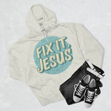 Load image into Gallery viewer, Fix It, Jesus Unisex Premium Full Zip Hoodie