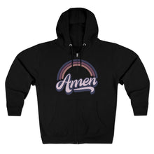 Load image into Gallery viewer, Amen (purple)Unisex Premium Full Zip Hoodie