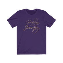 Load image into Gallery viewer, Healing is a Journey (Gold Lettering) Unisex Jersey Short Sleeve Tee