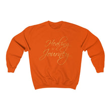 Load image into Gallery viewer, Healing is a Journey (Gold Lettering) Unisex Heavy Blend™ Crewneck Sweatshirt