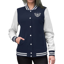 Load image into Gallery viewer, Butterfly (White) Women's Varsity Jacket