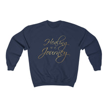 Load image into Gallery viewer, Healing is a Journey (Gold Lettering) Unisex Heavy Blend™ Crewneck Sweatshirt