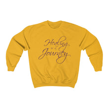 Load image into Gallery viewer, Healing is a Journey (Purple Lettering) Unisex Heavy Blend™ Crewneck Sweatshirt