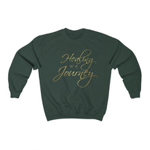 Load image into Gallery viewer, Healing is a Journey (Gold Lettering) Unisex Heavy Blend™ Crewneck Sweatshirt