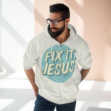 Load image into Gallery viewer, Fix It, Jesus Unisex Premium Full Zip Hoodie