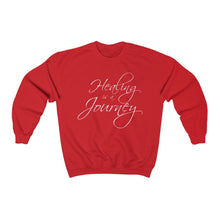 Load image into Gallery viewer, Healing is a Journey (White Lettering) Unisex Heavy Blend™ Crewneck Sweatshirt