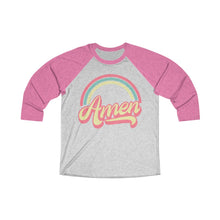 Load image into Gallery viewer, Amen (Tri-Color) Unisex Tri-Blend 3/4 Raglan Tee