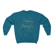 Load image into Gallery viewer, Healing is a Journey (Gold Lettering) Unisex Heavy Blend™ Crewneck Sweatshirt