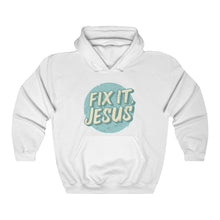 Load image into Gallery viewer, Fix It, Jesus Unisex Heavy Blend™ Hooded Sweatshirt
