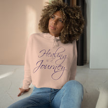 Load image into Gallery viewer, Healing is a Journey (Purple Lettering) Crop Hoodie