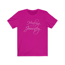 Load image into Gallery viewer, Healing is a Journey (White Lettering) Unisex Jersey Short Sleeve Tee