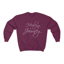 Load image into Gallery viewer, Healing is a Journey (White Lettering) Unisex Heavy Blend™ Crewneck Sweatshirt