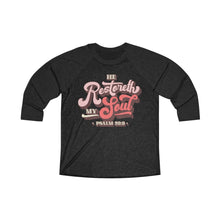 Load image into Gallery viewer, Restoreth My Soul Unisex Tri-Blend 3/4 Raglan Tee