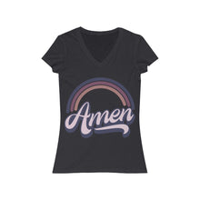 Load image into Gallery viewer, Amen (Purple) Women's Jersey Short Sleeve V-Neck Tee