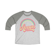 Load image into Gallery viewer, Amen (Tri-Color) Unisex Tri-Blend 3/4 Raglan Tee