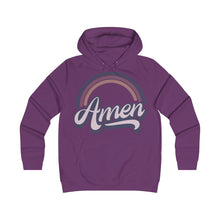 Load image into Gallery viewer, Amen (Purple) Girlie College Hoodie