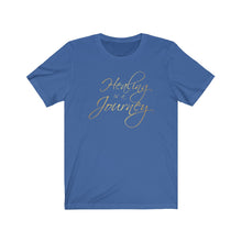 Load image into Gallery viewer, Healing is a Journey (Gold Lettering) Unisex Jersey Short Sleeve Tee