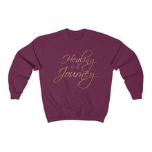 Load image into Gallery viewer, Healing is a Journey (Gold Lettering) Unisex Heavy Blend™ Crewneck Sweatshirt