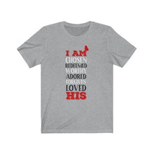 Load image into Gallery viewer, I AM HIS Unisex Jersey Short Sleeve Tee