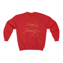 Load image into Gallery viewer, Healing is a Journey (Gold Lettering) Unisex Heavy Blend™ Crewneck Sweatshirt
