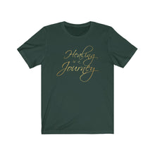Load image into Gallery viewer, Healing is a Journey (Gold Lettering) Unisex Jersey Short Sleeve Tee