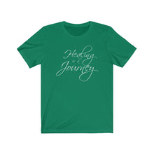 Load image into Gallery viewer, Healing is a Journey (White Lettering) Unisex Jersey Short Sleeve Tee