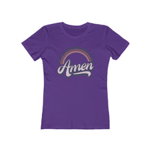 Load image into Gallery viewer, Amen (Purple) Women's The Boyfriend Tee