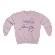 Load image into Gallery viewer, Healing is a Journey (Purple Lettering) Unisex Heavy Blend™ Crewneck Sweatshirt