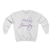 Load image into Gallery viewer, Healing is a Journey (Purple Lettering) Unisex Heavy Blend™ Crewneck Sweatshirt