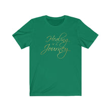 Load image into Gallery viewer, Healing is a Journey (Gold Lettering) Unisex Jersey Short Sleeve Tee