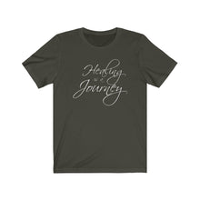 Load image into Gallery viewer, Healing is a Journey (White Lettering) Unisex Jersey Short Sleeve Tee