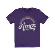 Load image into Gallery viewer, Amen (Purple) Unisex Jersey Short Sleeve Tee