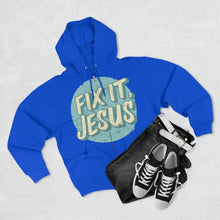Load image into Gallery viewer, Fix It, Jesus Unisex Premium Full Zip Hoodie