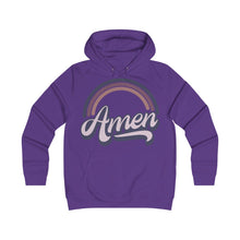 Load image into Gallery viewer, Amen (Purple) Girlie College Hoodie