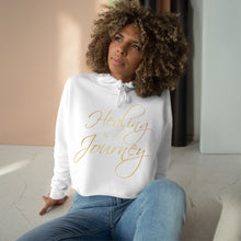 Load image into Gallery viewer, Healing is a Journey (Gold Lettering) Crop Hoodie
