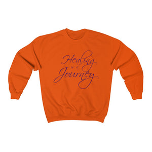 Healing is a Journey (Purple Lettering) Unisex Heavy Blend™ Crewneck Sweatshirt
