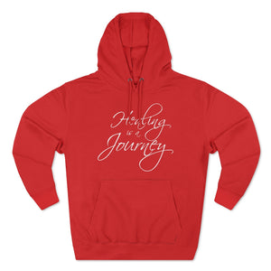 Healing is a Journey (White Lettering) Unisex Premium Pullover Hoodie