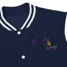 Load image into Gallery viewer, Chrysalis to Wings Women&#39;s Varsity Jacket
