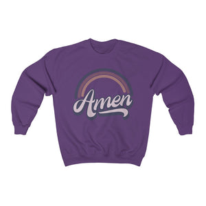 Amen (Purple) Unisex Heavy Blend™ Crewneck Sweatshirt