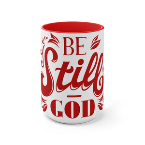 Be Still (Red) Accent Mug