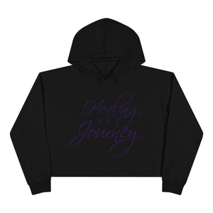 Healing is a Journey (Purple Lettering) Crop Hoodie