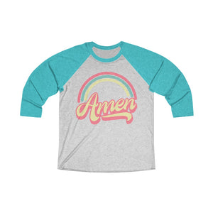 Amen (Tri-Color) Unisex Tri-Blend 3/4 Raglan Tee