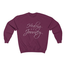 Load image into Gallery viewer, Healing is a Journey (White Lettering) Unisex Heavy Blend™ Crewneck Sweatshirt
