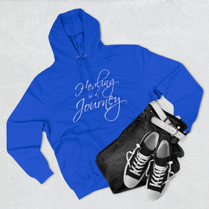 Healing is a Journey (White Lettering) Unisex Premium Pullover Hoodie